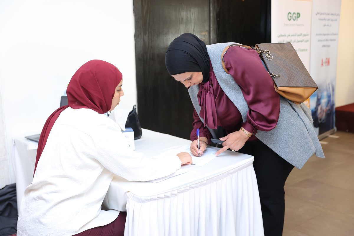 The registration desk at the workshop