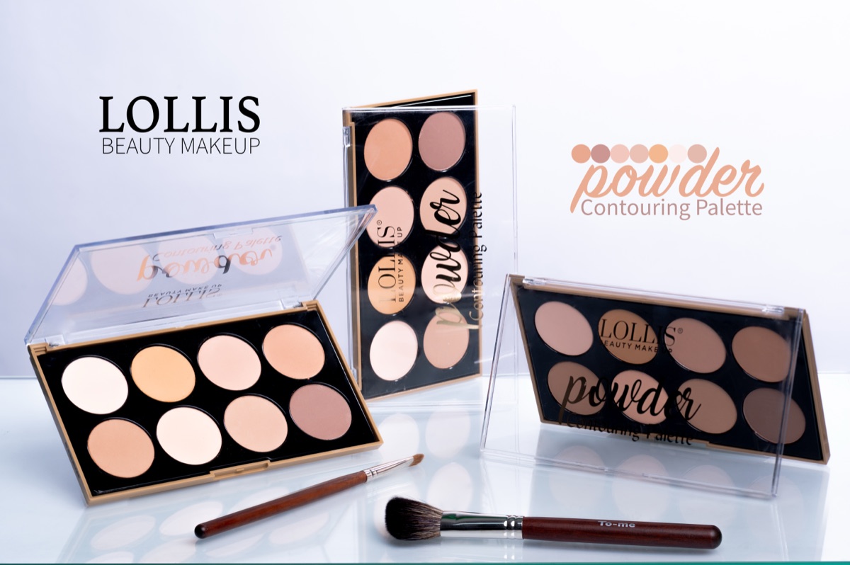 Three LOLLIS contouring palettes with brushes