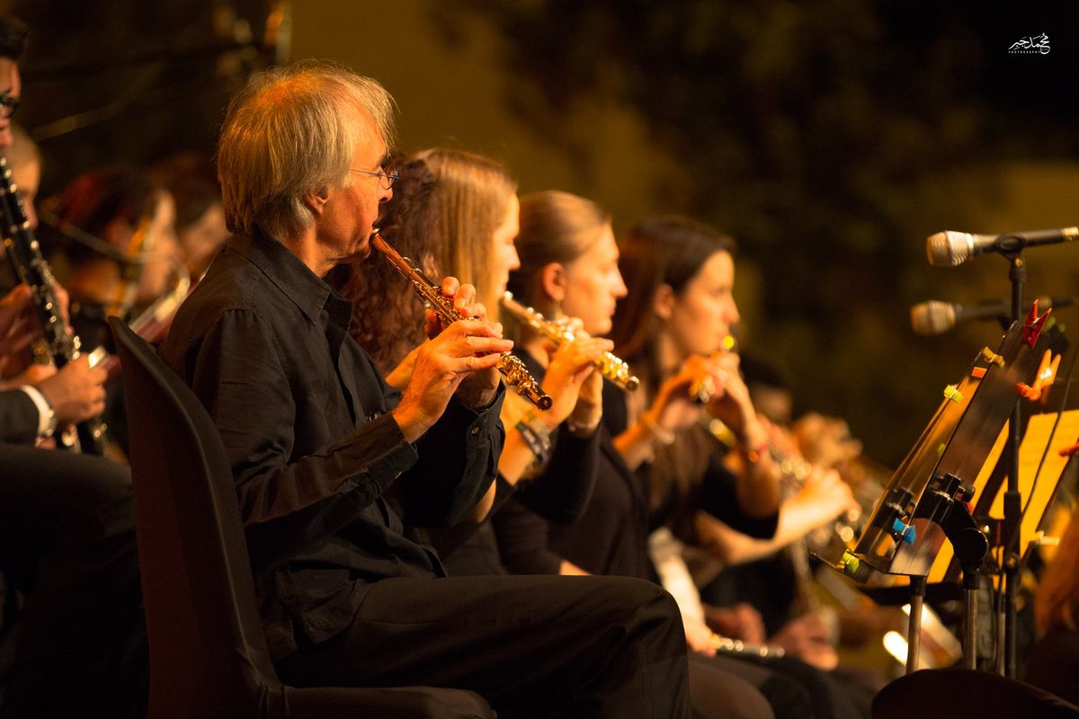 Woodwind players at the concert